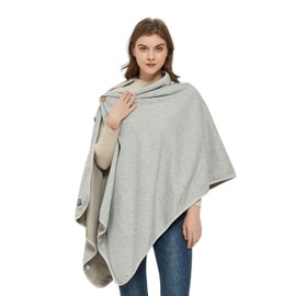 Radia Smart® EMF Poncho - Shielding Blanket, 5G, Wearable Faraday Blanket, RF, WiFi Blocker, EMF Clothing 28" x 72", Grey