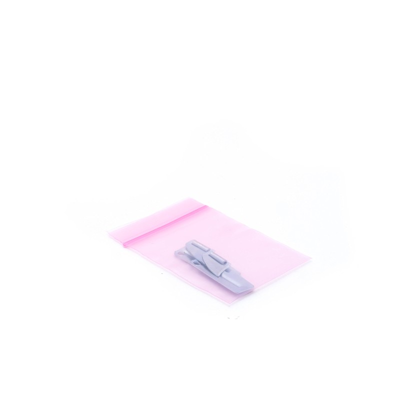 HRX Plastics Pink Anti-Static Seal Top Bag - 2.5" x