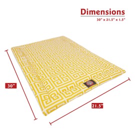 30" Towers Citrus Yellow Crate Dog Bed Mat By Majestic Pet Products