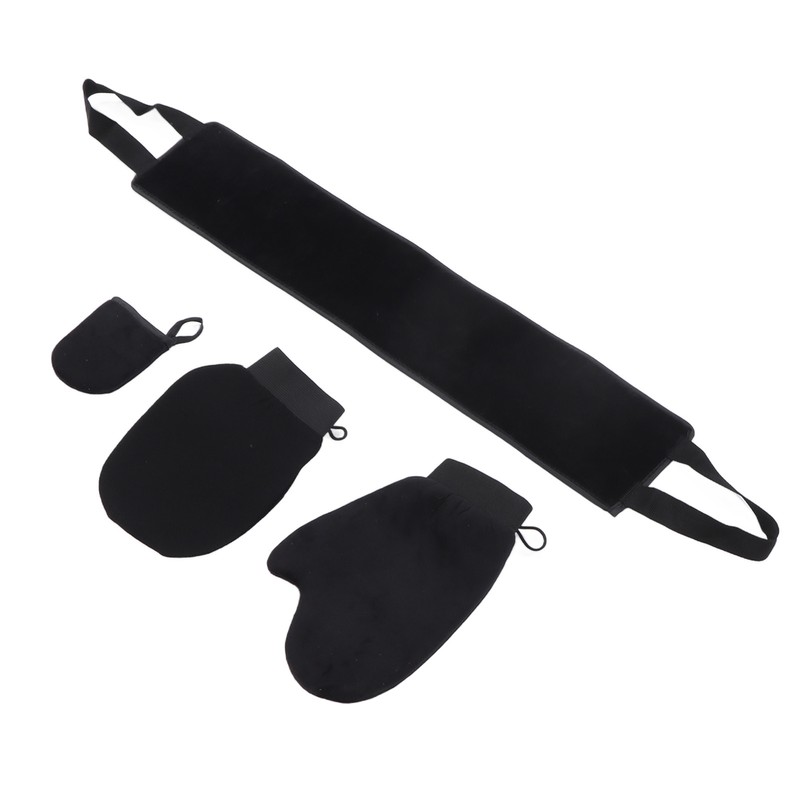 4 Pcs Self Tanner Mitt Velvet Soft Reversible Exfoliating SPA