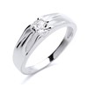 925 Sterling Silver Cz Claw Solitaire Ring size K L
