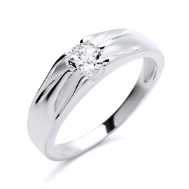 925 Sterling Silver Cz Claw Solitaire Ring size K L M N O P Q R S - Men's or Ladies (L)