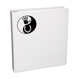 Yin Yang Horse Human Decal Notebook Car Laptop 5.5" (Black)