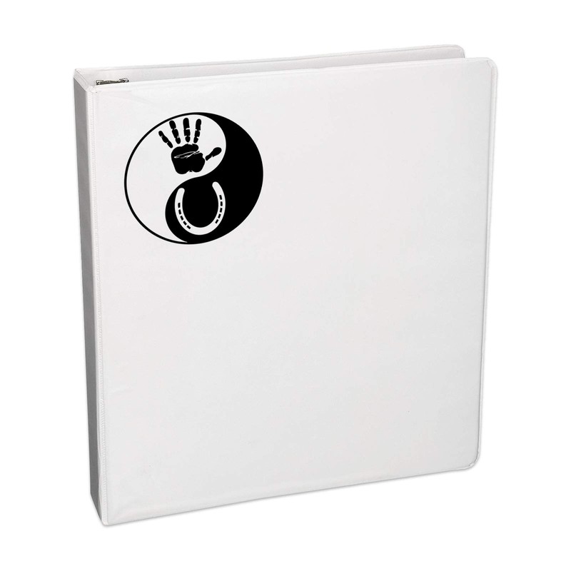 Yin Yang Horse Human Decal Notebook Car Laptop 5.5" (Black)