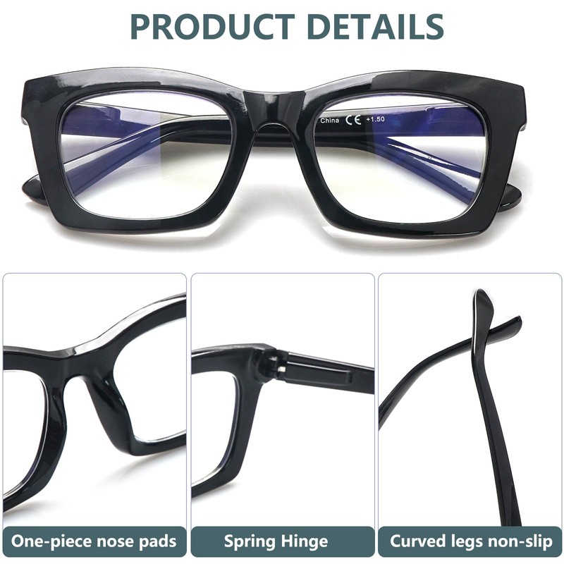 SIGVAN 6 Packs Reading Glasses Oprah Style Reading Glasses with
