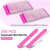 CINDALOG 200PCS Disposable Nail Files, Emery Boards for Nails File