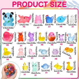 GSrenyu 150 pieces Mini Resin Animal, 24 Styles Luminous Tiny Animals Miniature Little Small Resin Animals Mini Figures for Micro Landscape Fairy Garden Aquarium Dollhouse Decor