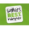 World's Best Runner Square Coaster - Running Sport Fan Hobby