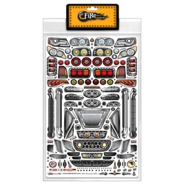 FIRE BRAND RC® Remix™ Off-Road Body RC Decals - Multi-Fit Vinyl Sheet (8.5" x 14") - Fits 1:10 Scale RC Truck or Buggy - Die-Cut for Easy Application