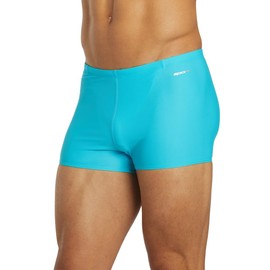 Sporti Traje de baño de pierna cuadrada sólida, Turquesa, 26