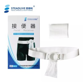 STEADLIVE Colostomia - Kit Economico Cinturon Con 100 Bolsas Color Blanco