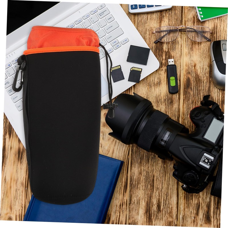 COHEALI 4pcs Camera Lens Pouches Durable Storage Bags with Drawstring