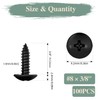 GOHODOMINO #8 x 3/8" Wood Screw 100Pcs Truss Head Phillips