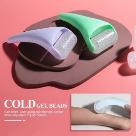 Facial Ice Compress Massager for Skin Lifting and Beauty, Ice Globe Roller Green 5ea