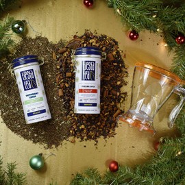 Tiesta Tea | Cozy Fireside Tea Gift Set | Loose Leaf Tea | Herbal Tea, Rooibos Tea and Tea Infuser | Great Gift for the Holidays