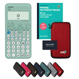 Calcuso Casio fx-92 Collège Standard Pack Red with Calculator (French)