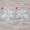 2X White 4'' in God We Trust Decal Sticker Cross