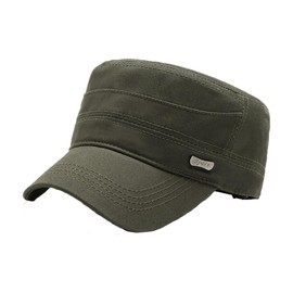 Buzz Selection CAP253 Work Cap, Military Hat, Solid, Camouflage Design, Stylish, Men's, Women's,, green
