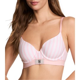 Victoria's Secret Fashion Show '24 Women's Shine Patch Lightly Lined Demi Bra, Pink Stripe, 36C