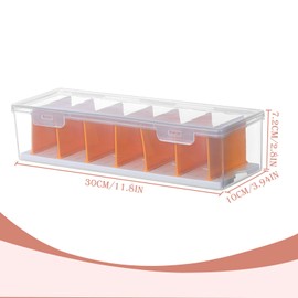 JINGHANGER Trading Card Storage Boxes 30 x 10 x 7.2 cm Card Box with 7 Card Dividers Trading Cards Box for Toploader Cards for Sports Cards Trading Cards