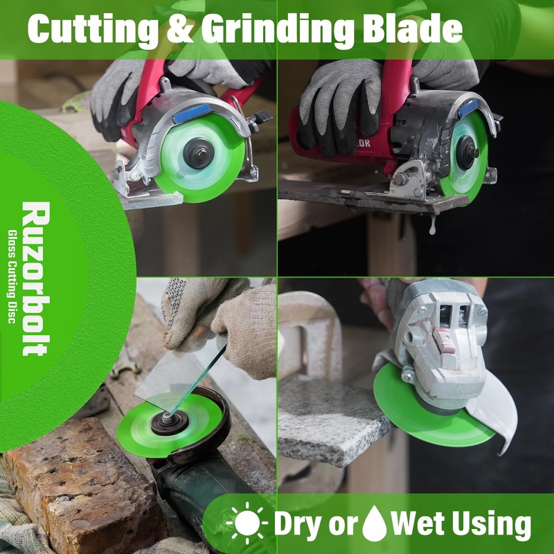 5 PCS Glass Cutting Disc for 4-1/2" Angle Grinder, Ceramic