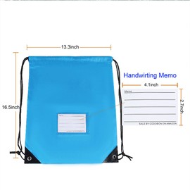 Bolsas con cordón, mochila de cuerda a granel, bolsa deportiva para gimnasio, Azul-cielo