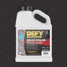 DEFY Solid Color Wood Stain Sealer - Deck Paint and Sealer for Decks, Fences, Siding, Outdoor Wood Furniture, & All Exterior Wood Types