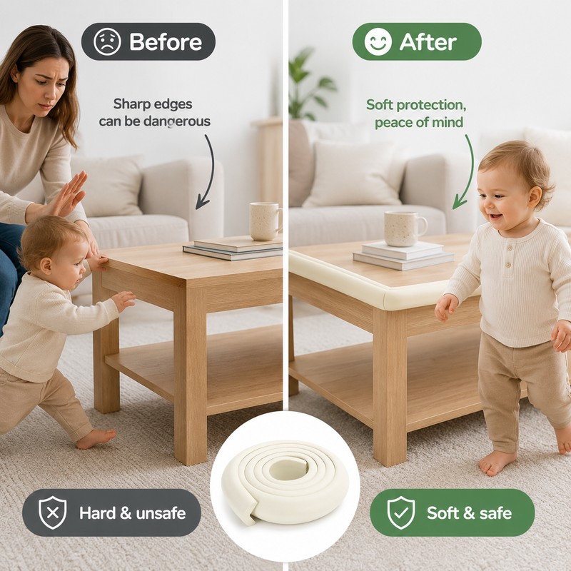 2M Furniture Edge Protector Strip – Soft NBR Corner Guard