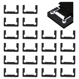 UFURMATE Gasket Replacement Kit for Hinges, 20PCS Rubber Shower Doors Hinge Replacement Part Black Anti-Slip Gasket Glass Hinge Replacement Kit