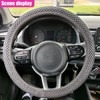 UHANBUT Elastic Stretch Steering Wheel Cover, Anti-Slip 15 inch Microfiber