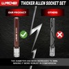 LLNDEI 3/8-Inch Drive Extra Long Allen Hex Bit Socket Set