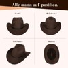 CZCMYAU Cowboy Hat for Men Women Western Felt Fedora Hats