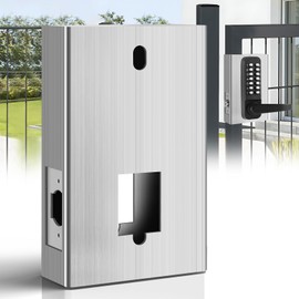Steel Gate Lock Box,Untreated with Rust Preventive Oil,Iron Case for ANNFUZ Single/Double Keypad Mechanical Combination Lock,Only Fits 2-3/8" (60mm) Backset, for Metal Gates & Fence (Not Aluminum)