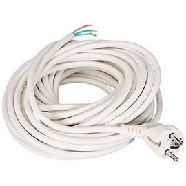 as - Schwabe 70800 Strom connection cable white 10m