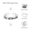 BEILIN 925 Sterling Silver Just Breathe Toe Rings Simple Open