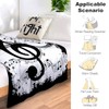 MIBDDK Abstract Music Note with Piano Blanket Flannel Fleece Throw