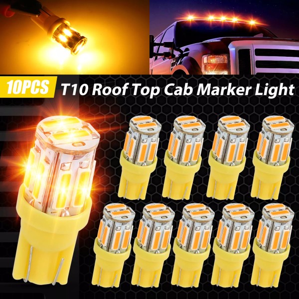 Wowpartspro 10x Roof Top Cab Marker Running Light Bulbs For