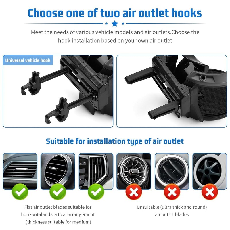 AIMALL Car Cup Holder Adjustable Air Vent Drink Holder with