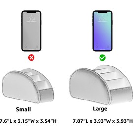 SVNXI Remote Control Holder with 5 Compartments,Pu Leather Office Organization Storage Caddy Box for Tv Remote,Heater Controllers,Media Player,Office Supplies,Makeup Brush (Black)