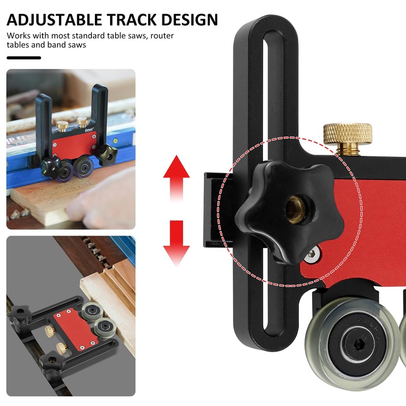 KNFFSAAJL Bearing Stock Roller Aluminum Alloy Table Saw Push Block