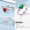 Suplight Women's Birthstone Heart Ring, One Size Fits Most, Garnet