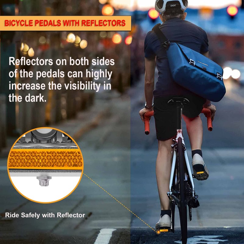 GEWAGE SPD Bicycle Pedals, 2-in-1 Double Function Flat and SPD