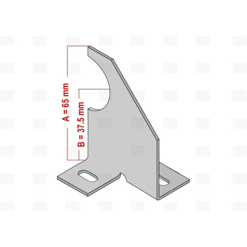 Designer Vertical Column Single Arm Universal Radiator Brackets (65mm, White)