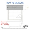 Home Queen Waffle Bathroom Window Curtain Valance, Short Straight Kitchen