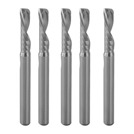 Timelee CNC Router Bit for Acrylic PVC MDF Aluminum Milling Cutter 4mm 4mm CED 17mm 1 Flute Single Flute Spiral Cutter CNC Router Bit for Acrylic PVC MDF Aluminum 5pcs