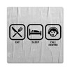 Makoroni - EAT SLEEP CALL CENTRE 4"x4" Ceramic Drink Coaster