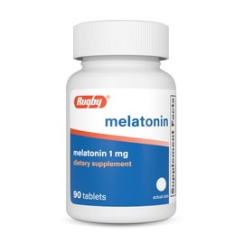 Rugby - Tabletas de melatonina de 1 mg - Suplemento dietético - 90 unidades