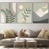 WZXGHE Abstract Picture, Aesthetic Green Plant Pictures, Bohemian Poster Set,