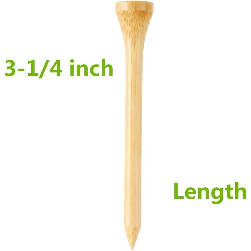 SHKIBY Premium Bamboo Golf Tees | 18 Count, 3-1/4 Inch