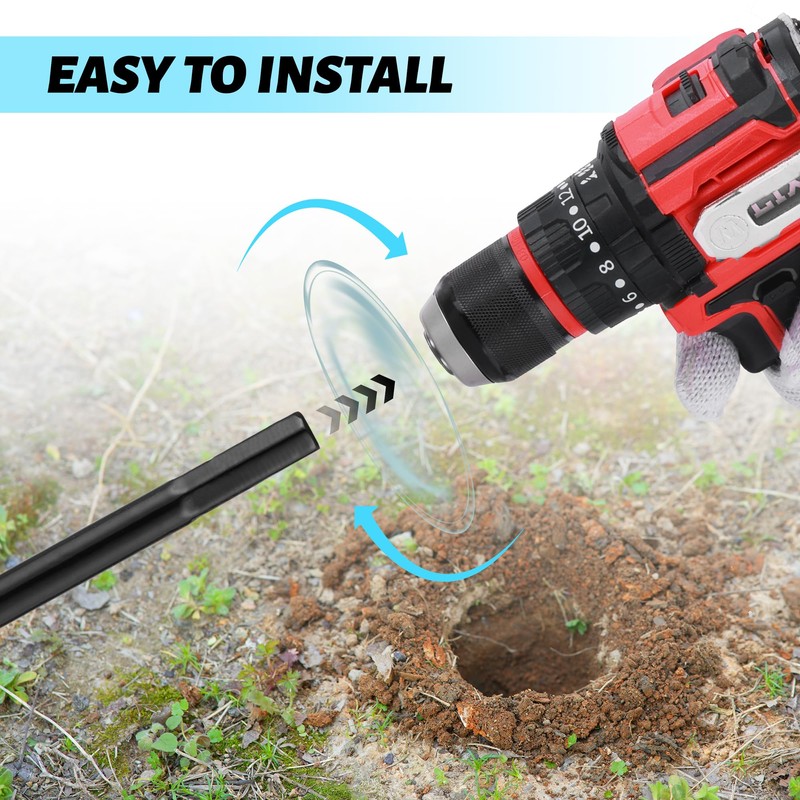 ERYTLLY Bulb Planter, Auger Spiral, Garden Planter Tool,Hole Digger for